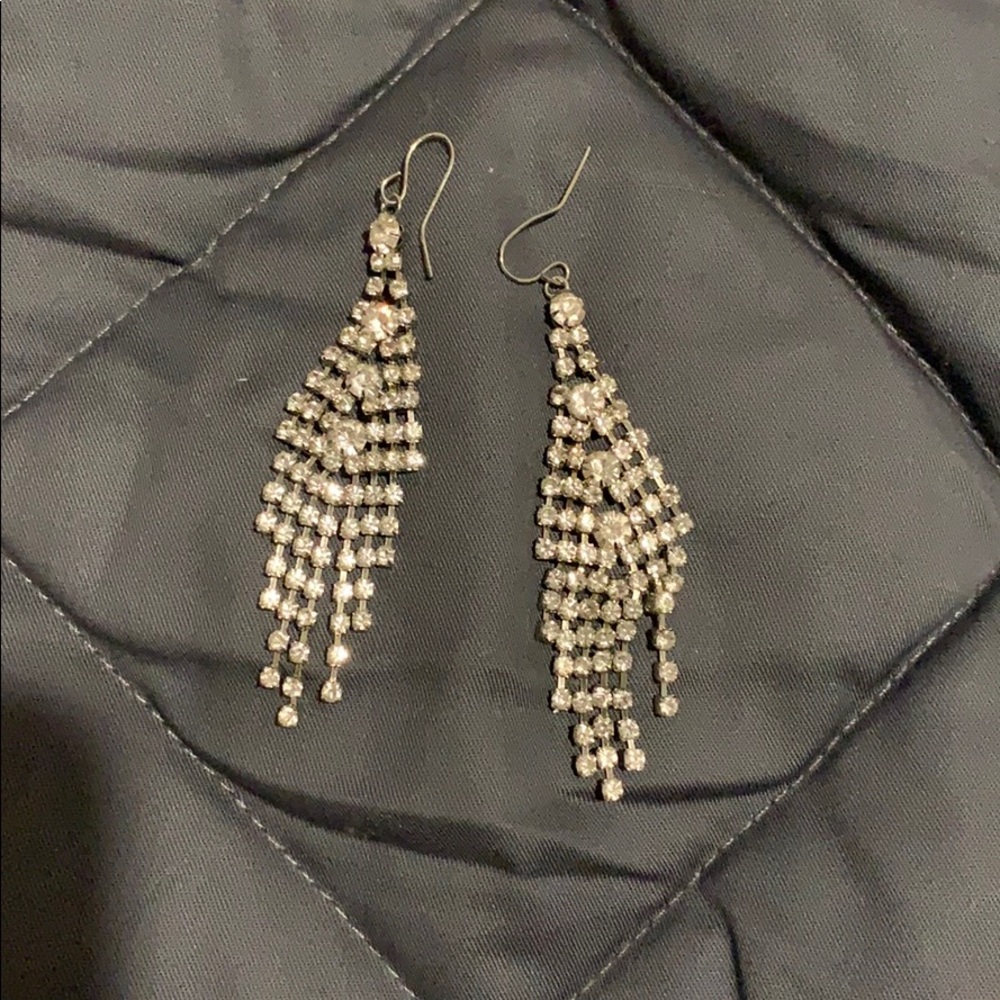 Silver dangle earrings